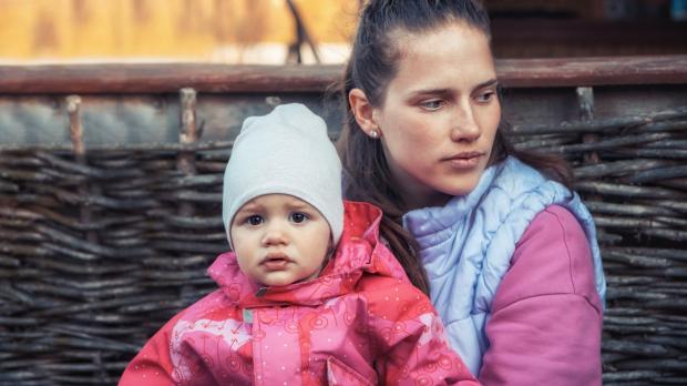 Mother and child from Ukraine